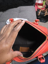 Load image into Gallery viewer, New Coach Medium Rowan Mandarin with chain
