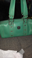 Load image into Gallery viewer, Preloved Green MCM shoulder bag
