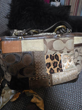 Load image into Gallery viewer, Preloved patchwork Coach bag bundle.  Wallet and thin scraf included
