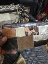 Load image into Gallery viewer, Preloved patchwork Coach bag bundle.  Wallet and thin scraf included
