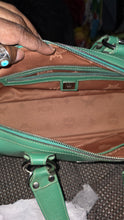 Load image into Gallery viewer, Preloved Green MCM shoulder bag
