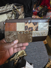 Load image into Gallery viewer, Preloved patchwork Coach bag bundle.  Wallet and thin scraf included
