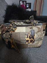 Load image into Gallery viewer, Preloved patchwork Coach bag bundle.  Wallet and thin scraf included
