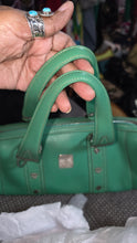 Load image into Gallery viewer, Preloved Green MCM shoulder bag
