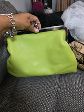 Load image into Gallery viewer, New Lime Green T Brown Kisslock Med size
